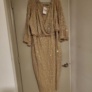 Beige Sequin dress